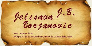 Jelisava Borjanović vizit kartica